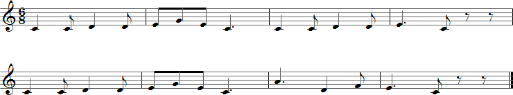 Pop Goes the Weasel Sheet Music for Ocarina